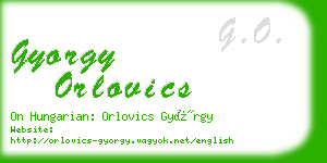gyorgy orlovics business card
